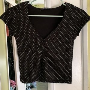 Brandy Melville polka dot Gina top